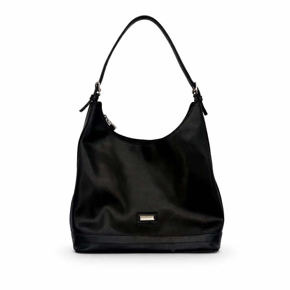 Nine West Black Faux Leather Shoulder Bag Y2k Classic